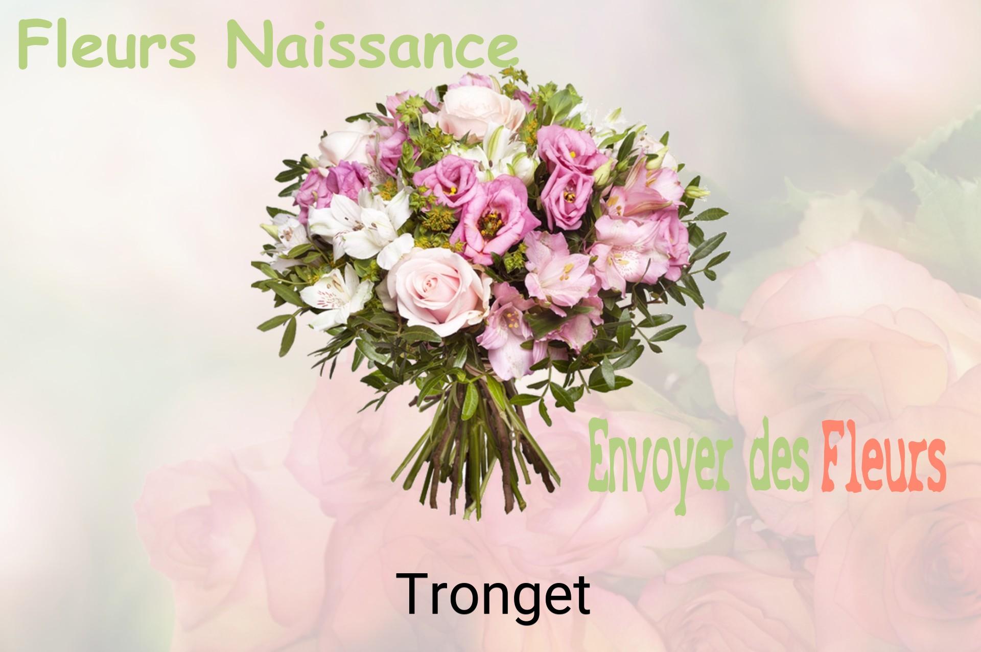 Bouquet de fleurs de naissance livré à Tronget